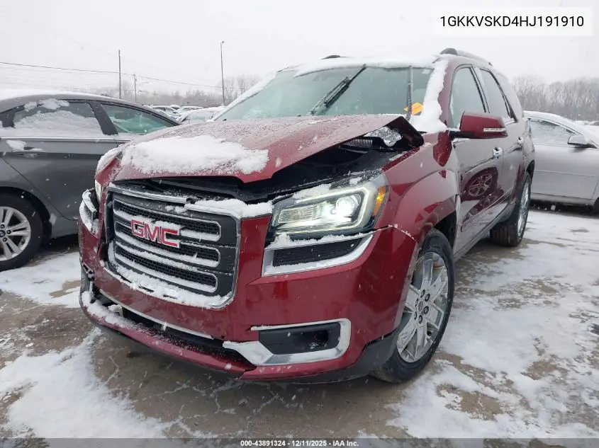 1GKKVSKD4HJ191910 2017 GMC Acadia Limited
