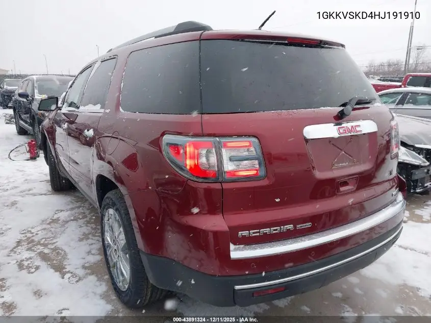 1GKKVSKD4HJ191910 2017 GMC Acadia Limited