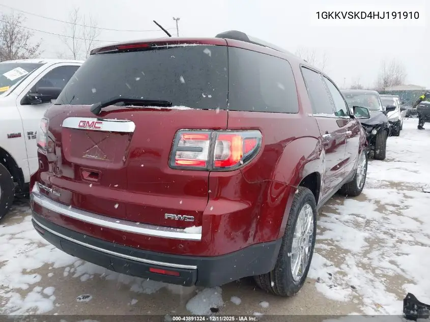 1GKKVSKD4HJ191910 2017 GMC Acadia Limited