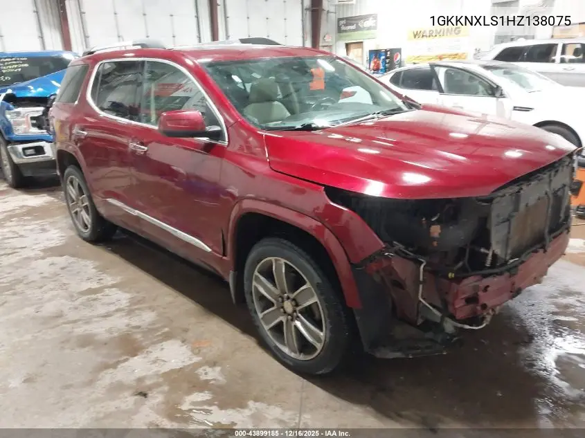 1GKKNXLS1HZ138075 2017 GMC Acadia Denali
