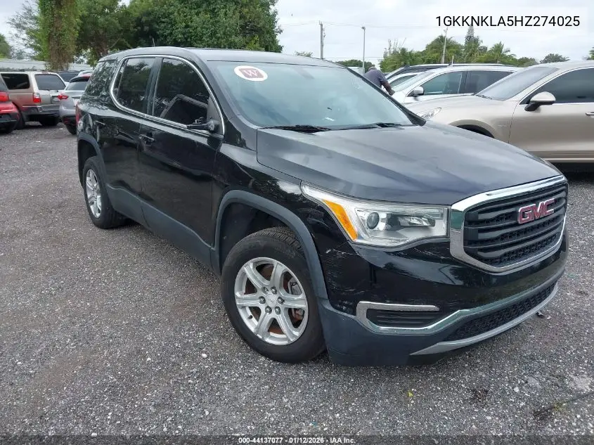 1GKKNKLA5HZ274025 2017 GMC Acadia Sle-1
