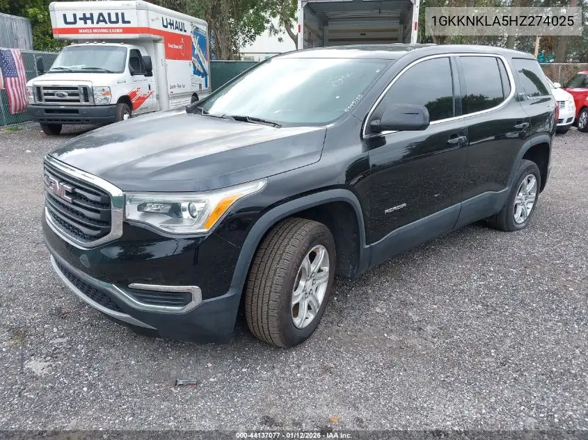 1GKKNKLA5HZ274025 2017 GMC Acadia Sle-1