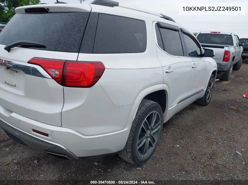 1GKKNPLS2JZ249501 2018 GMC Acadia Denali