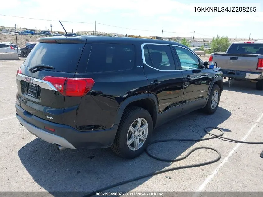 1GKKNRLS4JZ208265 2018 GMC Acadia Sle-1