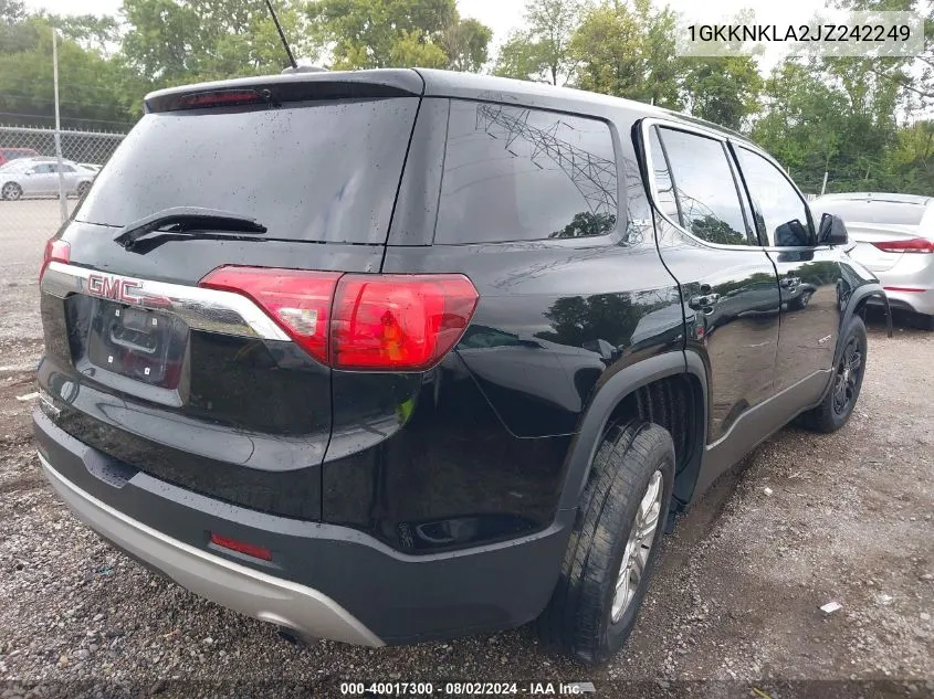 1GKKNKLA2JZ242249 2018 GMC Acadia Sle-1