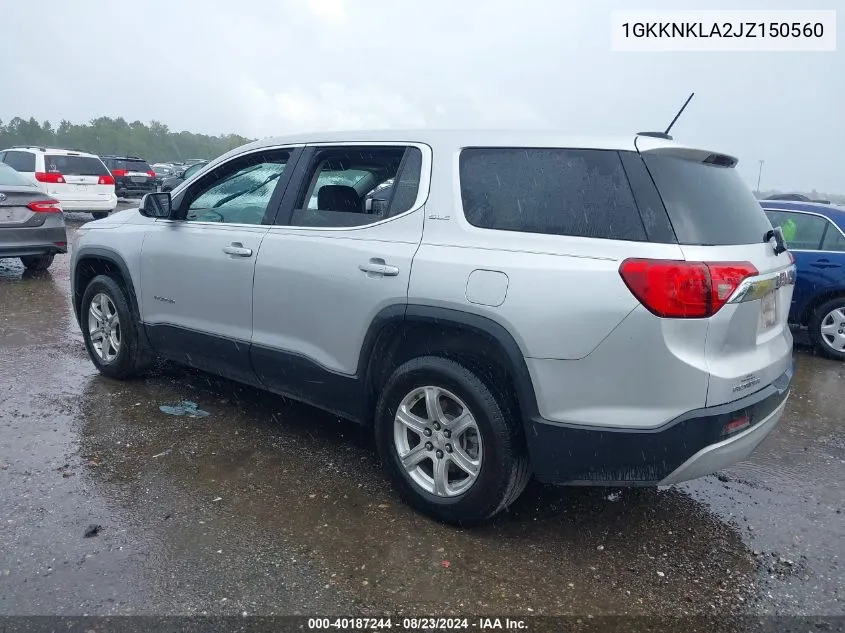 1GKKNKLA2JZ150560 2018 GMC Acadia Sle-1