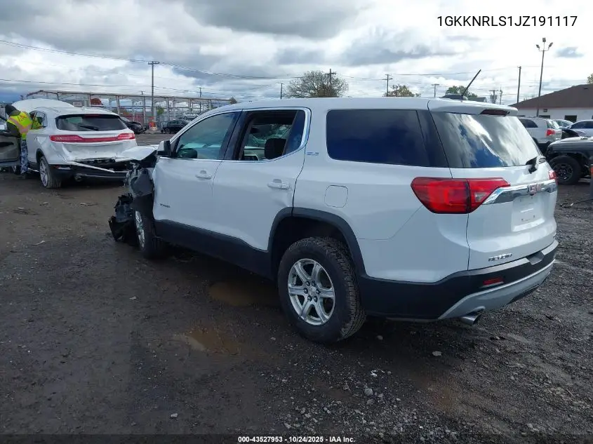 1GKKNRLS1JZ191117 2018 GMC Acadia Sle-1