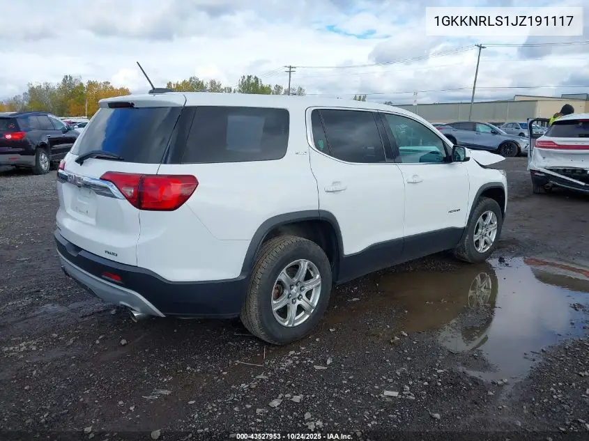 1GKKNRLS1JZ191117 2018 GMC Acadia Sle-1
