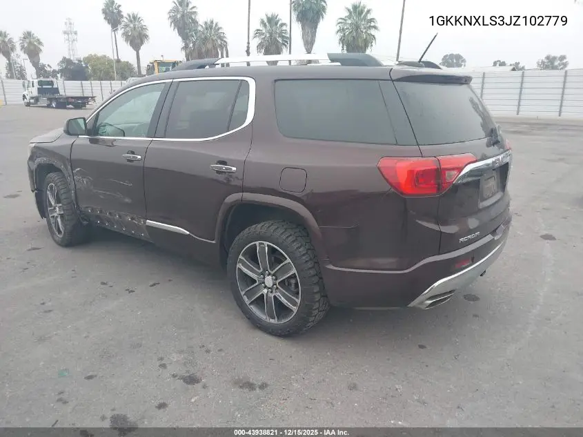 1GKKNXLS3JZ102779 2018 GMC Acadia Denali