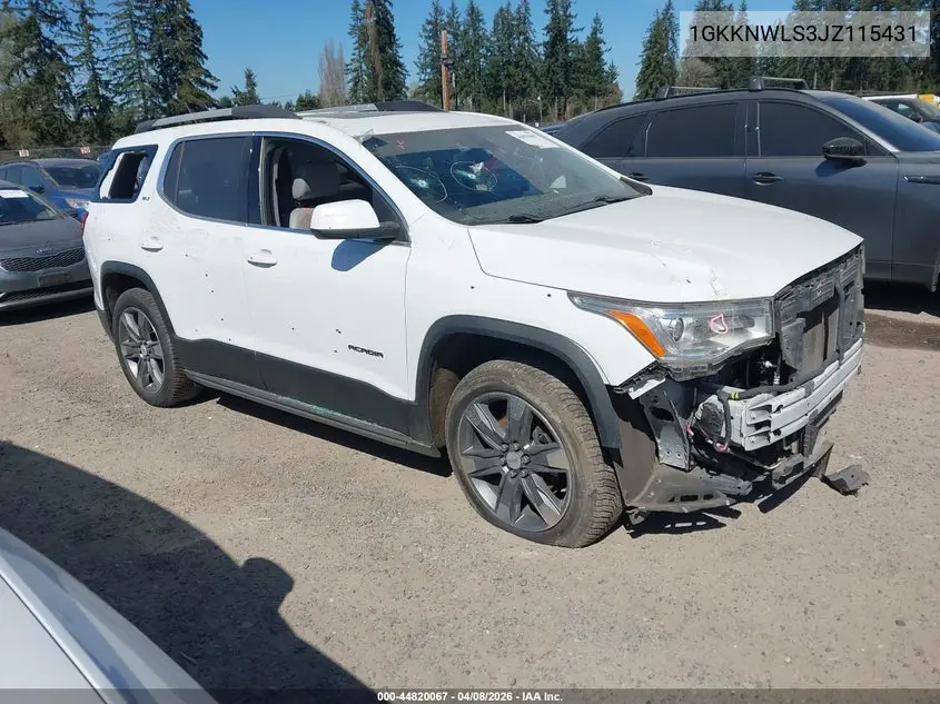 1GKKNWLS3JZ115431 2018 GMC Acadia Slt-2