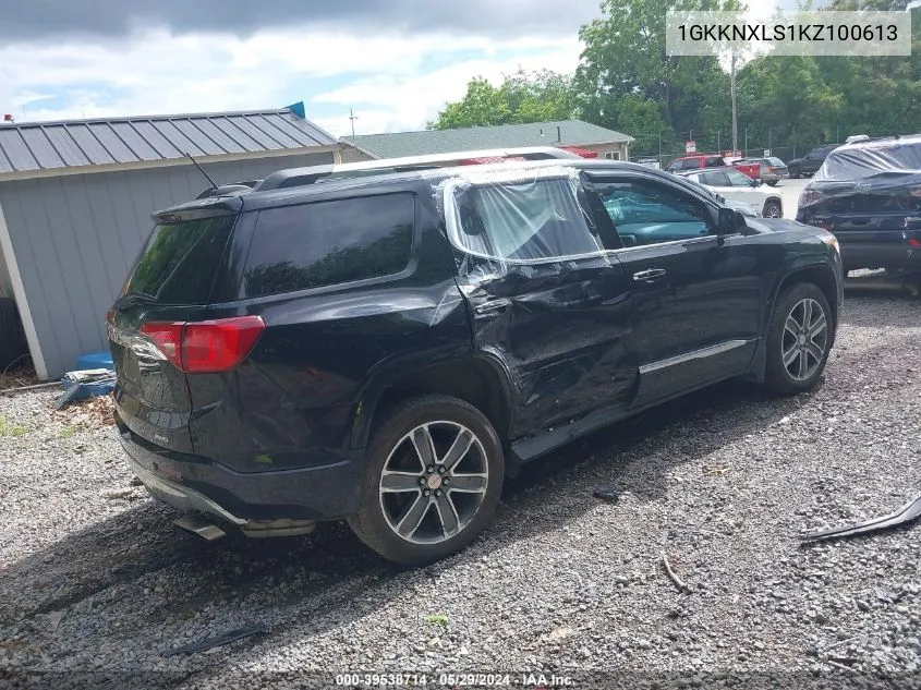 1GKKNXLS1KZ100613 2019 GMC Acadia Denali