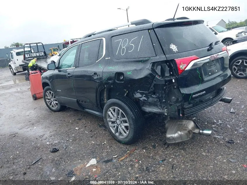 1GKKNLLS4KZ227851 2019 GMC Acadia Sle-2