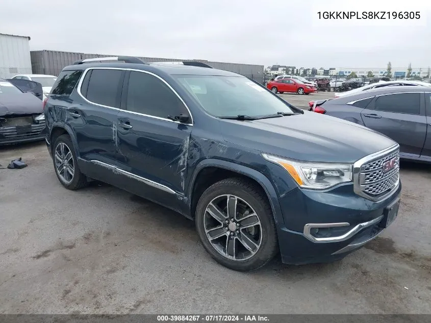 1GKKNPLS8KZ196305 2019 GMC Acadia Denali