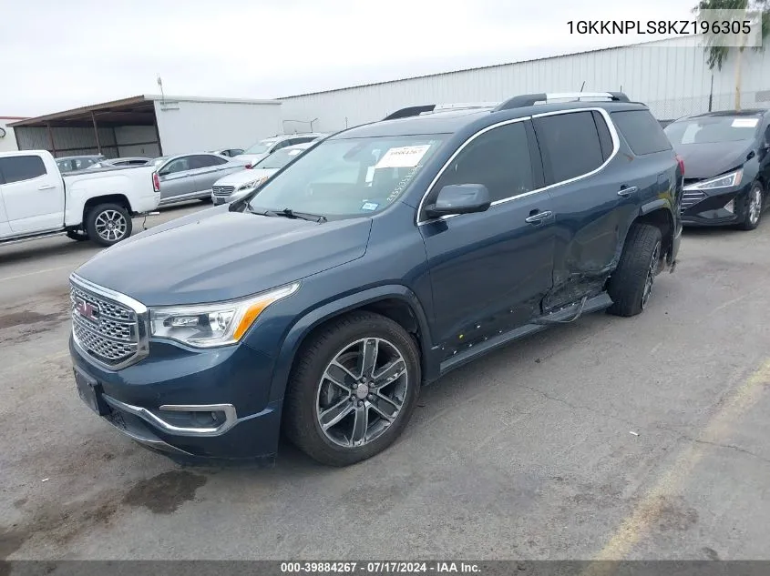 1GKKNPLS8KZ196305 2019 GMC Acadia Denali