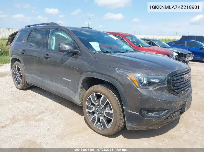 1GKKNMLA7KZ218901 2019 GMC Acadia Slt-1