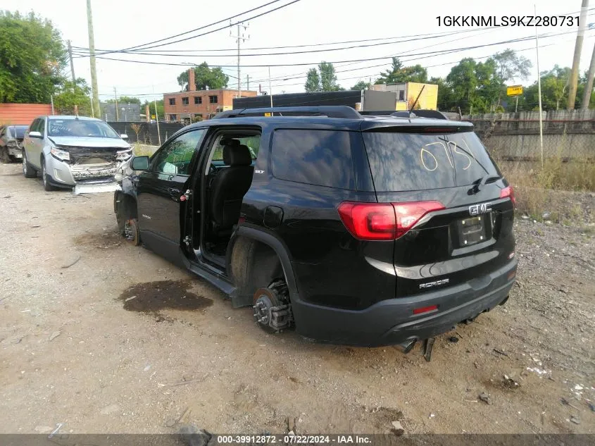 1GKKNMLS9KZ280731 2019 GMC Acadia Slt-1