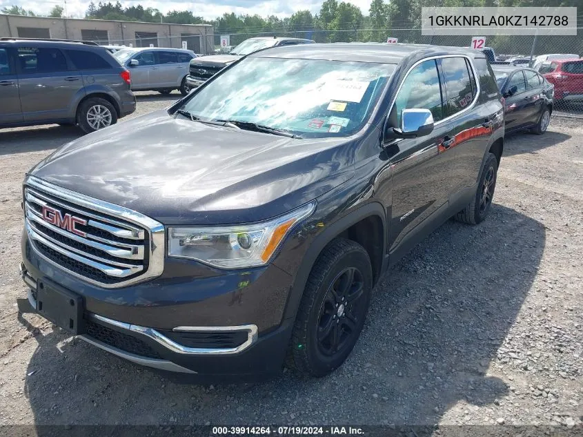 1GKKNRLA0KZ142788 2019 GMC Acadia Sle-1