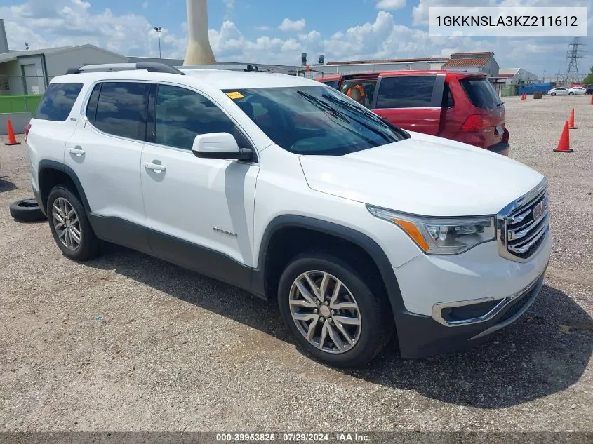 1GKKNSLA3KZ211612 2019 GMC Acadia Sle-2