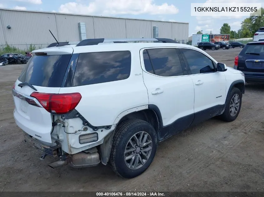 1GKKNSLA1KZ155265 2019 GMC Acadia Sle-2