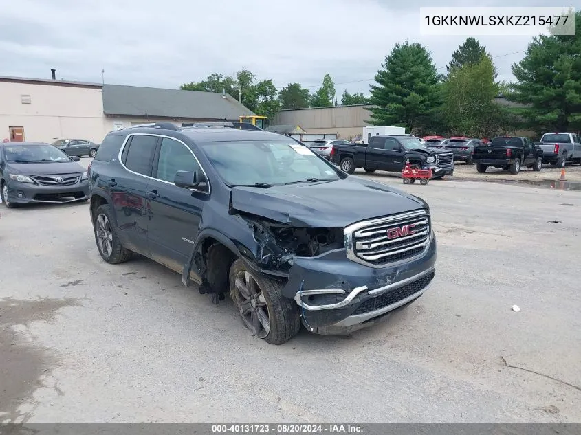 1GKKNWLSXKZ215477 2019 GMC Acadia Slt-2