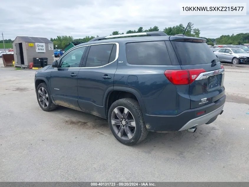 1GKKNWLSXKZ215477 2019 GMC Acadia Slt-2