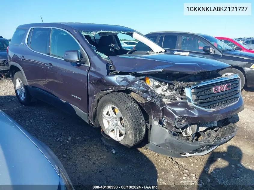 1GKKNKLA8KZ121727 2019 GMC Acadia Sle-1