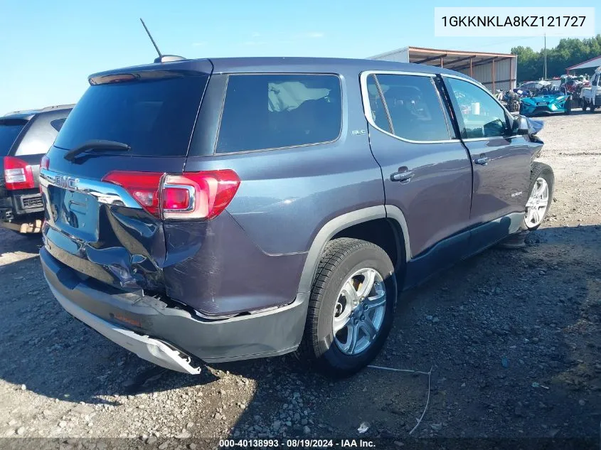 1GKKNKLA8KZ121727 2019 GMC Acadia Sle-1