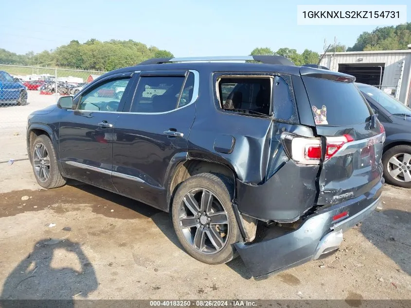 1GKKNXLS2KZ154731 2019 GMC Acadia Denali