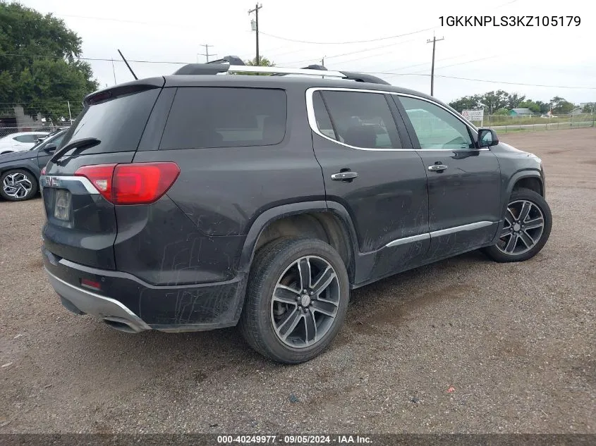 1GKKNPLS3KZ105179 2019 GMC Acadia Denali