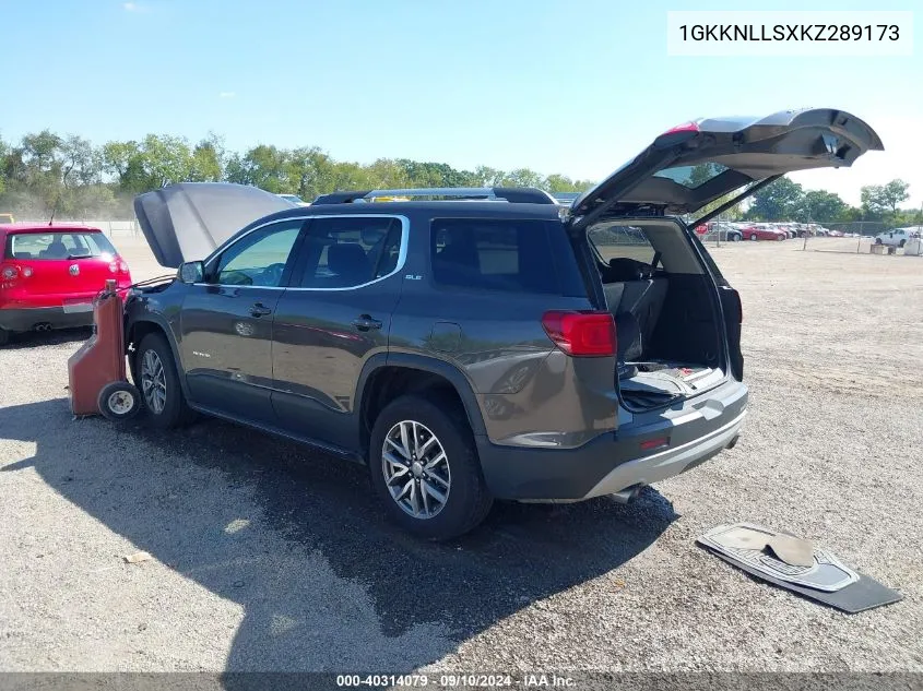 1GKKNLLSXKZ289173 2019 GMC Acadia Sle-2