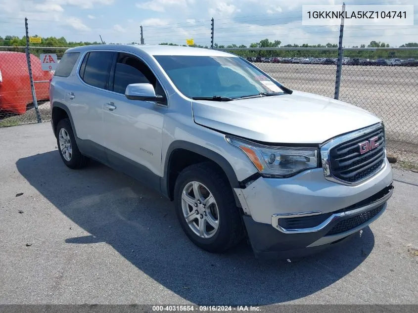 1GKKNKLA5KZ104741 2019 GMC Acadia Sle-1