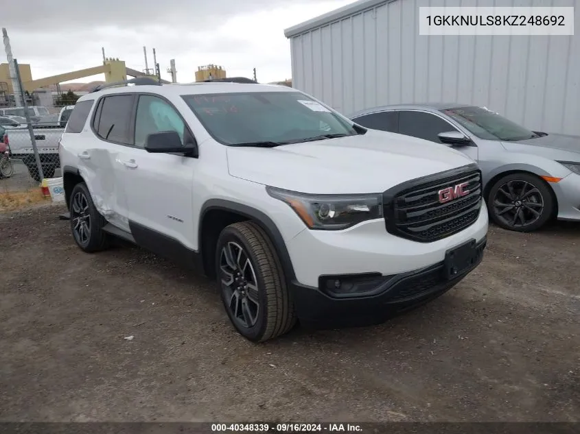 1GKKNULS8KZ248692 2019 GMC Acadia Slt-1