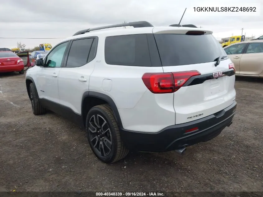 1GKKNULS8KZ248692 2019 GMC Acadia Slt-1