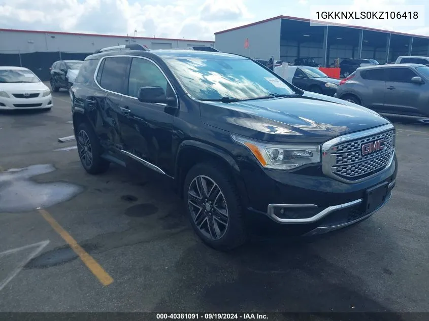 1GKKNXLS0KZ106418 2019 GMC Acadia Denali