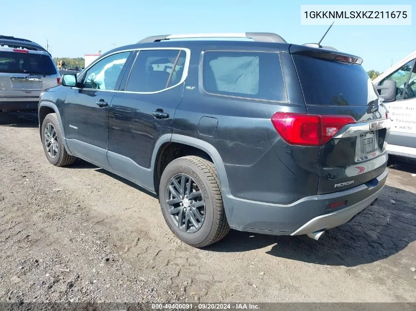 1GKKNMLSXKZ211675 2019 GMC Acadia Slt-1