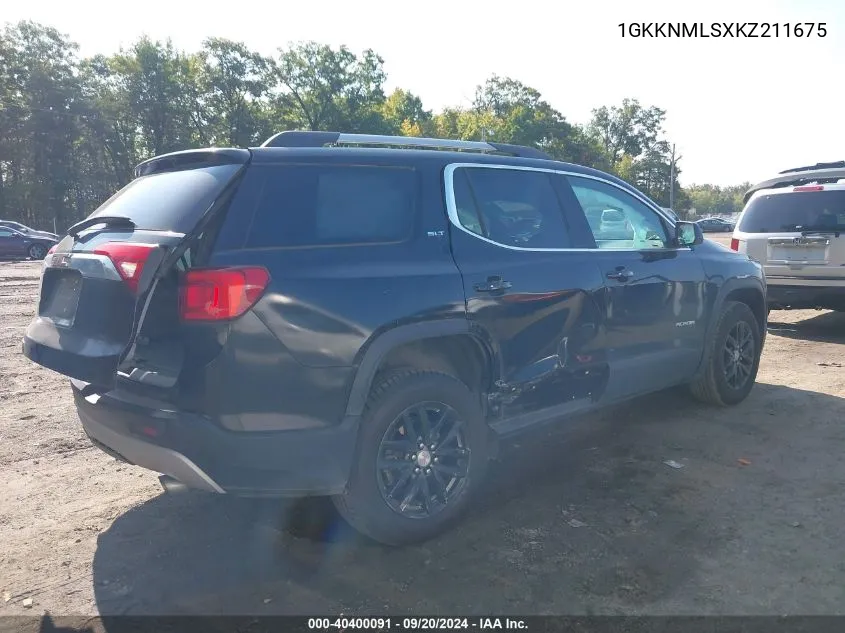 1GKKNMLSXKZ211675 2019 GMC Acadia Slt-1