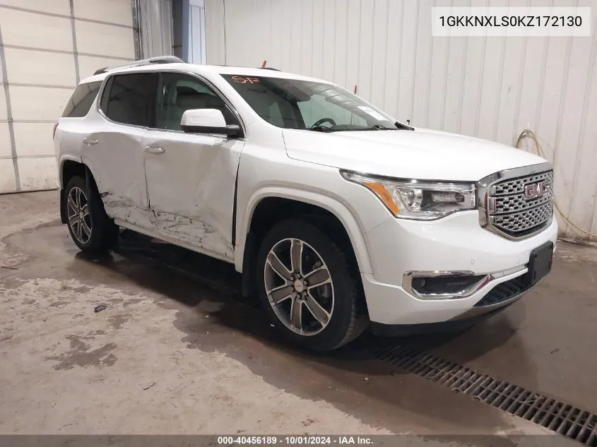 1GKKNXLS0KZ172130 2019 GMC Acadia Denali