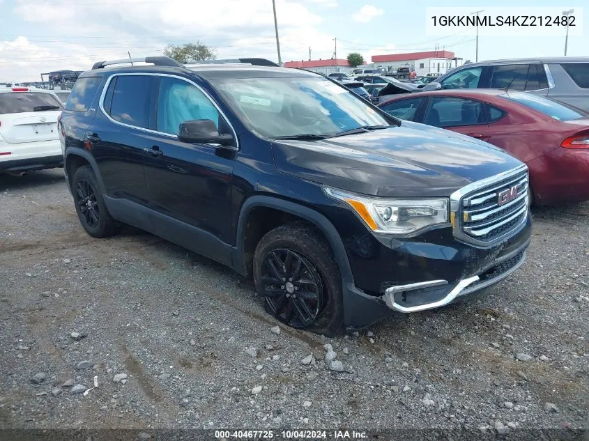 1GKKNMLS4KZ212482 2019 GMC Acadia Slt-1