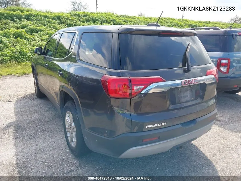 1GKKNKLA8KZ123283 2019 GMC Acadia Sle-1