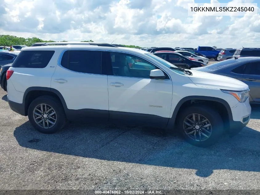 1GKKNMLS5KZ245040 2019 GMC Acadia Slt-1