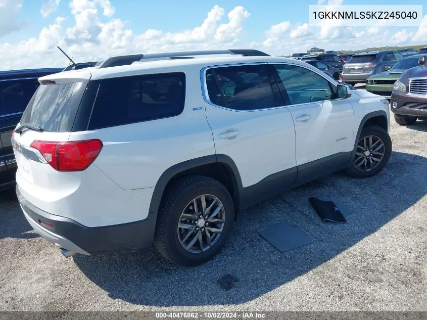 1GKKNMLS5KZ245040 2019 GMC Acadia Slt-1