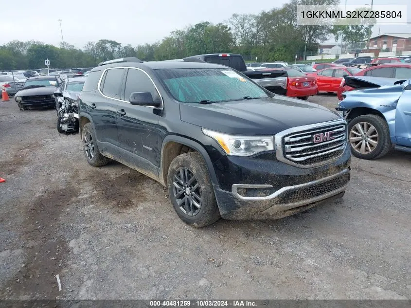 1GKKNMLS2KZ285804 2019 GMC Acadia Slt-1