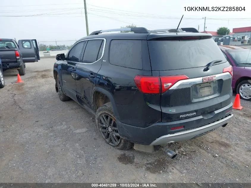 1GKKNMLS2KZ285804 2019 GMC Acadia Slt-1