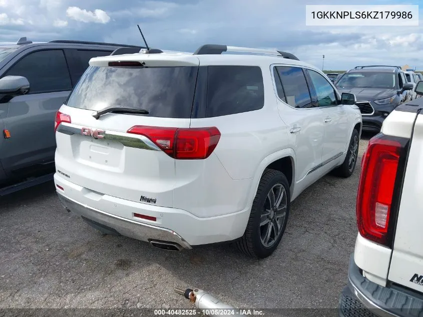 1GKKNPLS6KZ179986 2019 GMC Acadia Denali