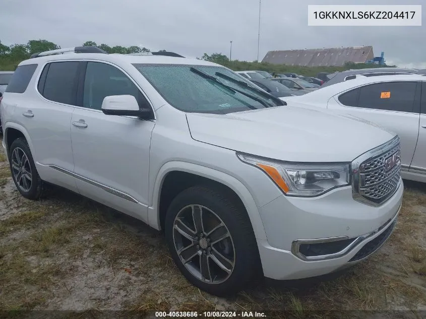 1GKKNXLS6KZ204417 2019 GMC Acadia Denali