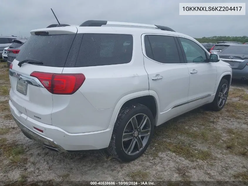 1GKKNXLS6KZ204417 2019 GMC Acadia Denali