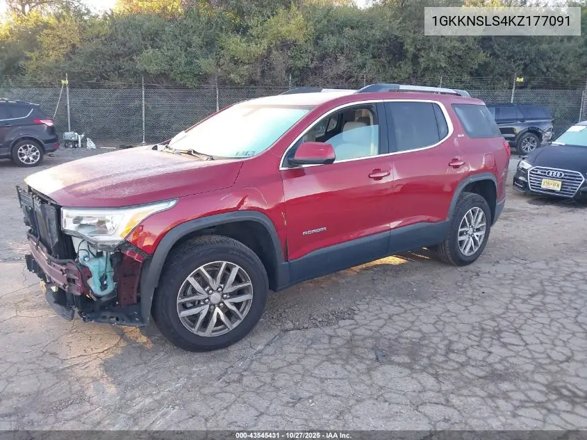 1GKKNSLS4KZ177091 2019 GMC Acadia Sle-2