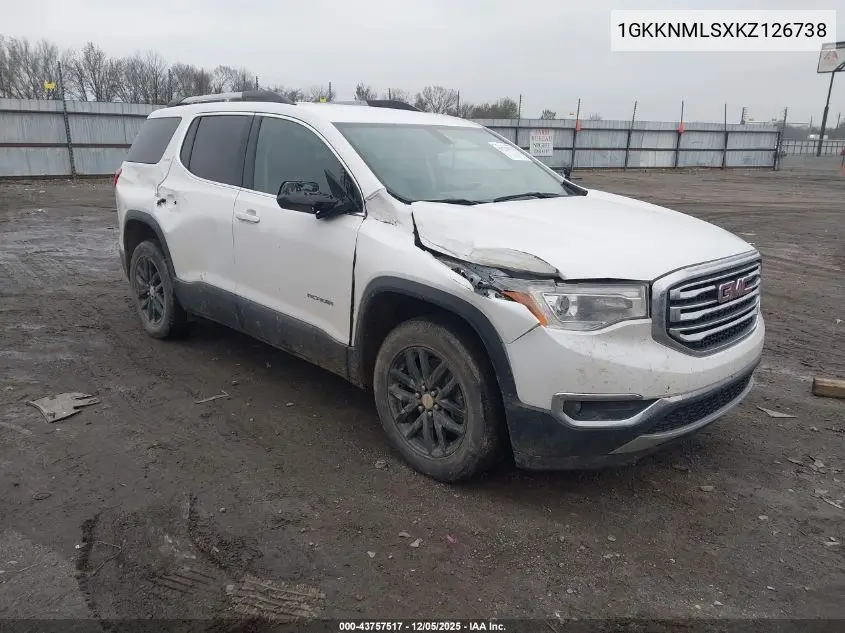 1GKKNMLSXKZ126738 2019 GMC Acadia Slt-1