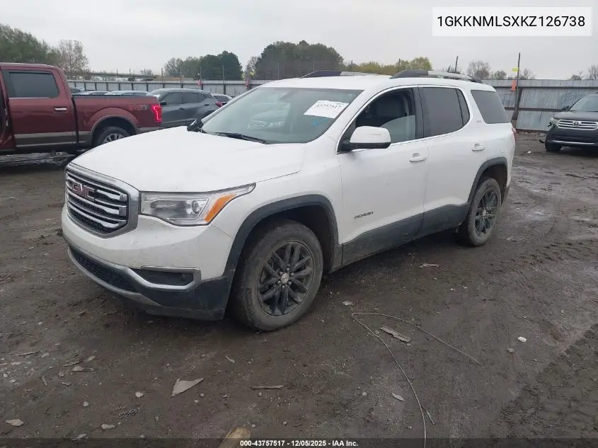 1GKKNMLSXKZ126738 2019 GMC Acadia Slt-1