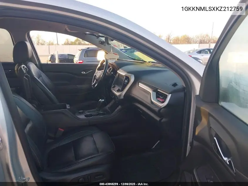 1GKKNMLSXKZ212759 2019 GMC Acadia Slt-1